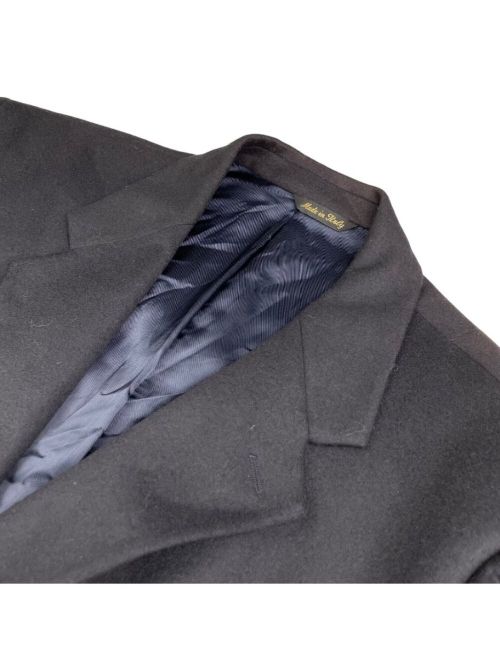Mino Lombardi Men's Wool/Cashmere Flannel 2-Button Blazer Navy • Italy • 46R